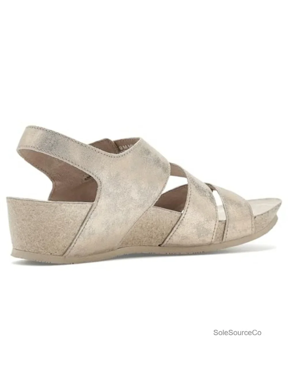 Munro Del Mar Suede Wedge Sandals Triple Adjust Hook & Loop Cream